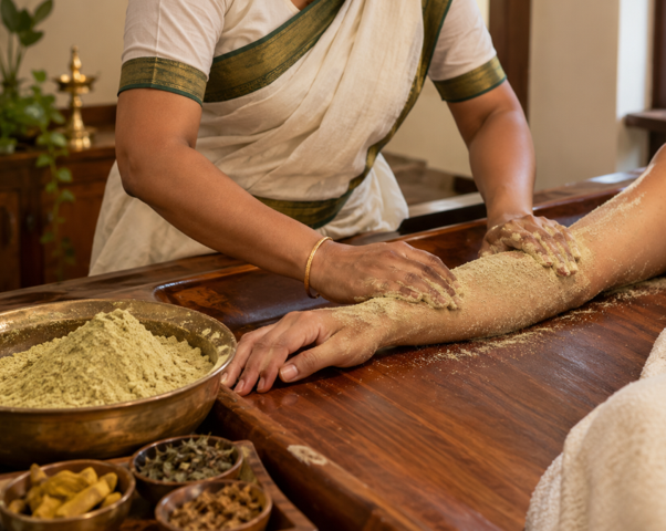 Ayurvedic body massage for weight loss and detox in Abu Dhabi