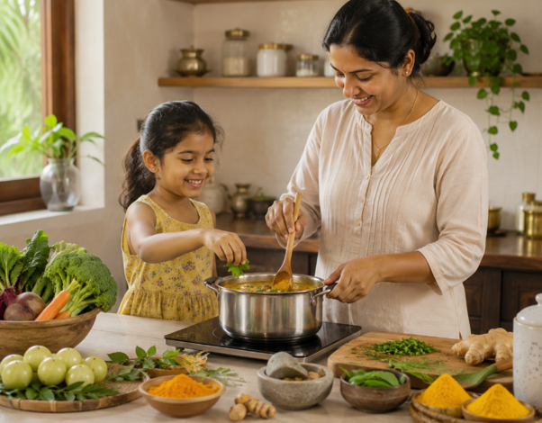 Natural Ayurvedic child care habits for families in Abu Dhabi